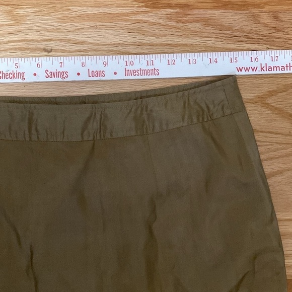 Banana Republic 100% Silk Midi Skirt Womens 4 gathered ruffles Champaign beige - Picture 11 of 12